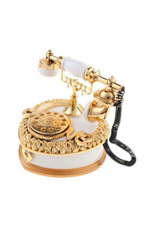 Nostaljik Telefon Müzik Kutusu Obje Çekmeceli