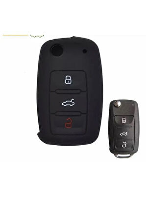 Leon Mk2 Golf 6 Scirocco Caddy Polo Silikon Anahtar Koruma Kılıfı