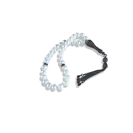 İnci Taşlı Gümüş Tespih