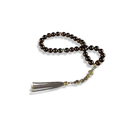 Bronzit Taşlı Gümüş Tespih