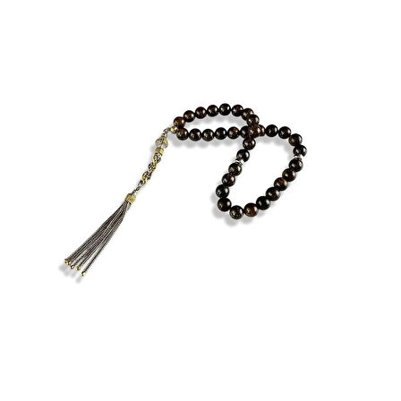 Bronzit Taşlı Gümüş Tespih