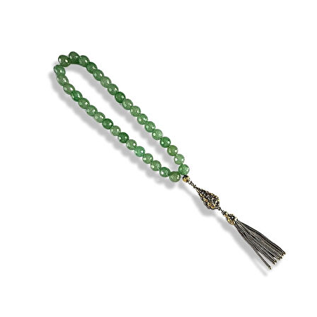 Aventurin Gümüş Tesbih ve Bileklik Seti