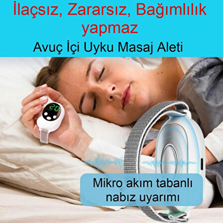 Avuç İçi Elektrikli Uyku Masaj Cihazı 20 Seviye 2 Modlu Derin Rahatlama Hızlı Uyku Çözümü
