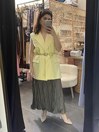 GTS KEMERLİ OVERSİZE YELEK