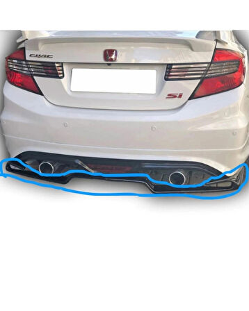  Honda Civic Vtec2 Fb7 Fd6 Voltex Difüzör (Plastik) (( PARLAK SİYAH ))