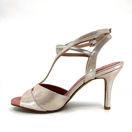 𝐁𝐎𝐍𝐄𝐋𝐋𝐀 | 𝐆𝐄𝐋𝐓𝐎𝐍𝐘® Işıltılı Yumuşak Pembe Deri Zarafeti • El Yapımı Kadın Topuklu Ayakkabı • Tango • Düğün • Gece