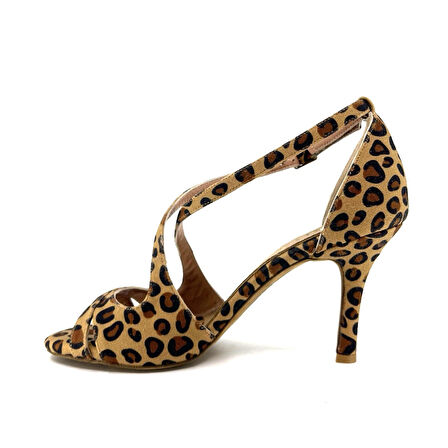 𝐋𝐄𝐎𝐕𝐀𝐍𝐀 | 𝐆𝐄𝐋𝐓𝐎𝐍𝐘® Leopar Desenli Süet El Yapımı Kadın Topuklu Ayakkabı • Tango • Düğün • Gece • Sahne