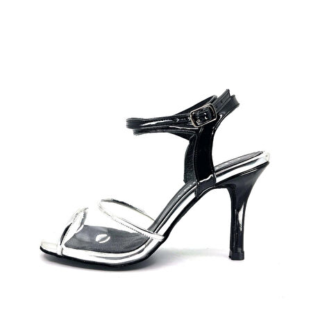 𝐋𝐔𝐗𝐄𝐍𝐀 | 𝐆𝐄𝐋𝐓𝐎𝐍𝐘® Siyah Rugan & Şeffaf Bantlı El Yapımı Kadın Topuklu Ayakkabı • Tango • Düğün • Gece