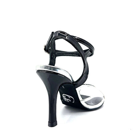 𝐋𝐔𝐗𝐄𝐍𝐀 | 𝐆𝐄𝐋𝐓𝐎𝐍𝐘® Siyah Rugan & Şeffaf Bantlı El Yapımı Kadın Topuklu Ayakkabı • Tango • Düğün • Gece