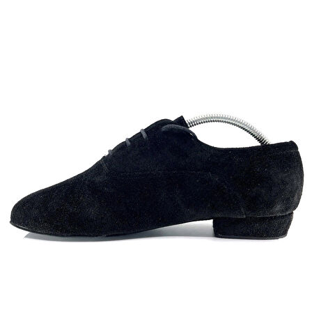 𝐎𝐑𝐄𝐒𝐓𝐀 | 𝐆𝐄𝐋𝐓𝐎𝐍𝐘® Siyah Süet El Yapımı Erkek Dans Ayakkabısı (Tango • Düğün •  Sahne • Özel Gün)