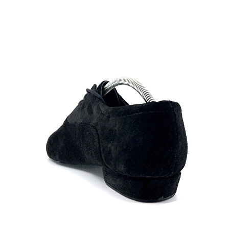 𝐎𝐑𝐄𝐒𝐓𝐀 | 𝐆𝐄𝐋𝐓𝐎𝐍𝐘® Siyah Süet El Yapımı Erkek Dans Ayakkabısı (Tango • Düğün •  Sahne • Özel Gün)