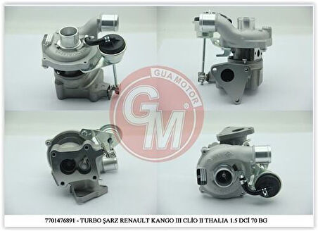 Gua 40503 Gua 40503 Turbo Sarj Kangoo III Clio II Thalia Logan Micra Note 1.5DCI 70Bg 7701476891