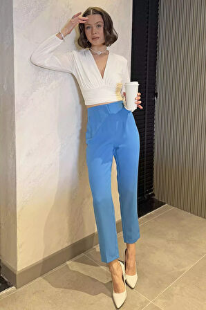 Kadın Boru Paça Pantolon