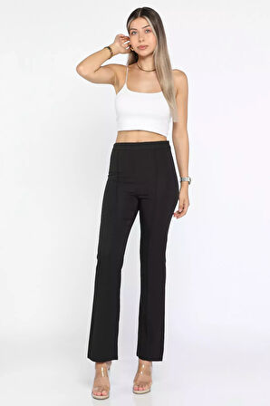 Kadın Fermuarlı Çimalı Pantolon