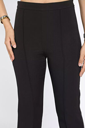 Kadın Fermuarlı Çimalı Pantolon