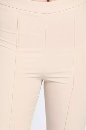 Kadın Fermuarlı Çimalı Pantolon