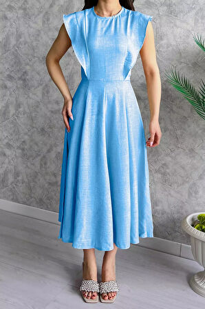 Kadın Bisiklet Yaka Kiloş Elbise