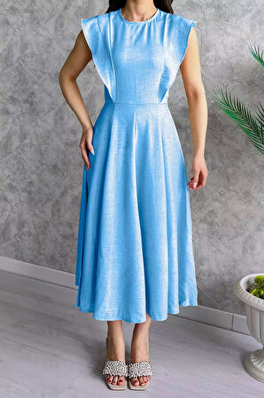 Kadın Bisiklet Yaka Kiloş Elbise