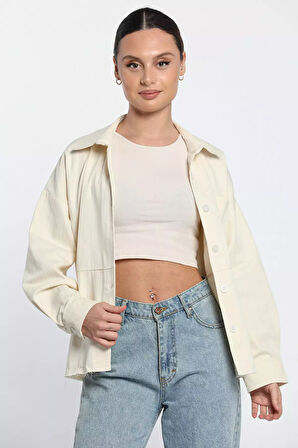 Sırt Püsküllü Tek Cepli Salaş Gömlek