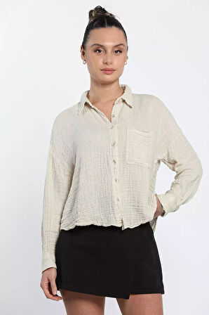 Tek Cepli Oversize Gömlek