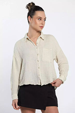 Tek Cepli Oversize Gömlek