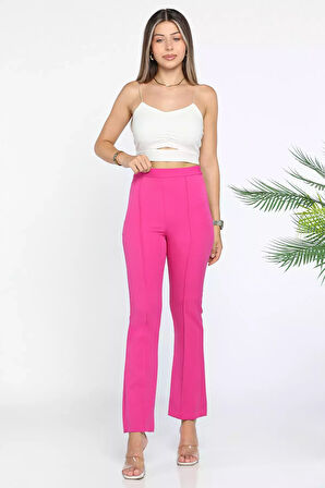 Kadın Fermuarlı Çimalı Pantolon