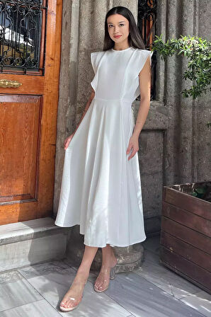 Kadın Bisiklet Yaka Kiloş Elbise