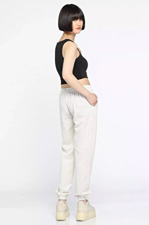 Paça Lastikli Jogger Keten Pantolon