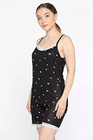 Askılı Yakası Dantel Detaylı Kadın Pijama Takımı