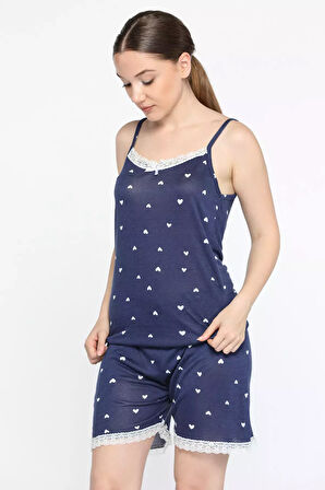 Askılı Yakası Dantel Detaylı Kadın Pijama Takımı