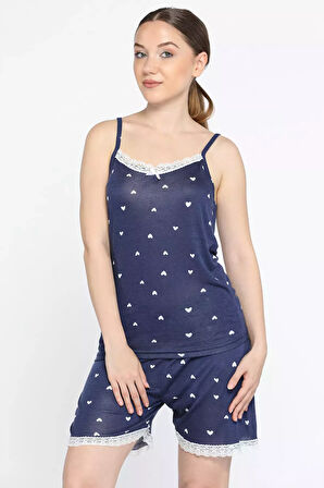 Askılı Yakası Dantel Detaylı Kadın Pijama Takımı