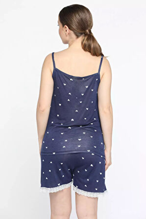 Askılı Yakası Dantel Detaylı Kadın Pijama Takımı