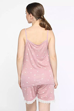 Askılı Yakası Dantel Detaylı Kadın Pijama Takımı