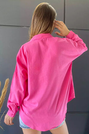 Çift Cepli Kadın Salaş Gömlek