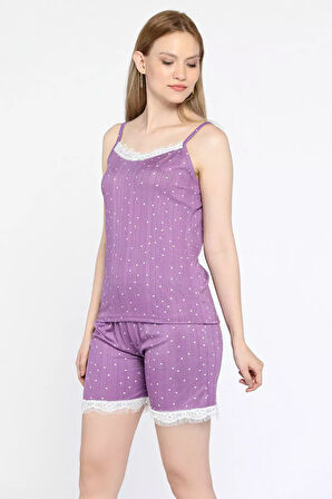 Baskılı Şortlu Kadın Pijama Takımı