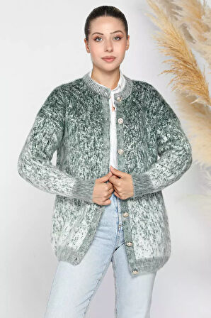 Kadın Desenli Triko Ceket