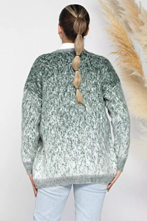 Kadın Desenli Triko Ceket