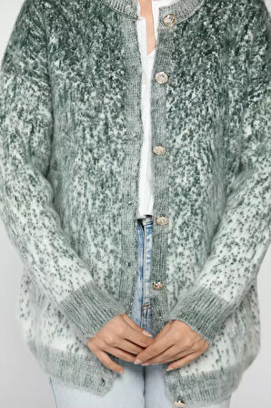 Kadın Desenli Triko Ceket