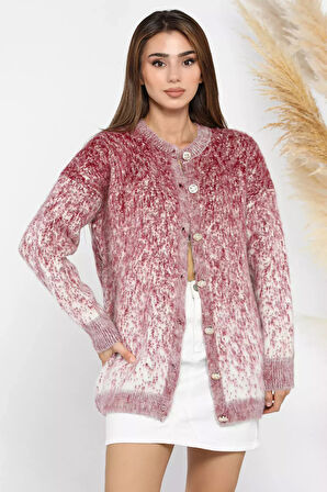 Kadın Desenli Triko Ceket