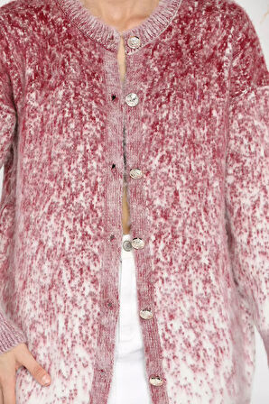 Kadın Desenli Triko Ceket