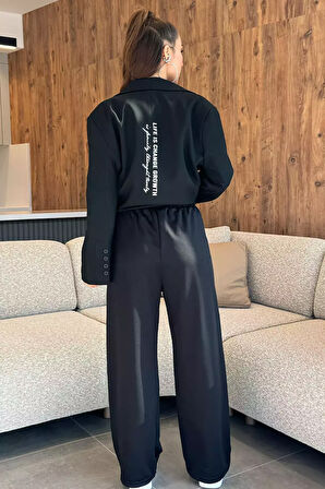 Bel Lastikli Palazzo Pantolon