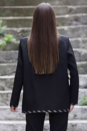 Kadın Astarlı Oversize Blazer Ceket