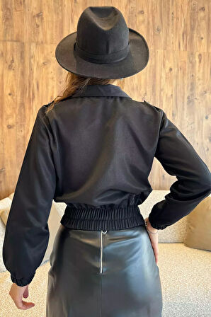 Kadın Bel Lastikli Mevsimlik Mont