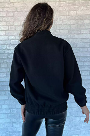 Kadın Cep Detaylı Lastikli Mevsimlik Mont