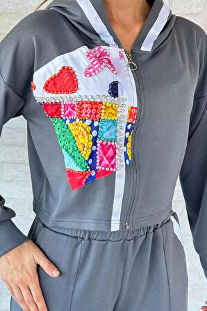 Dijital Baskılı Sweat Pantolon Eşofman Takımı