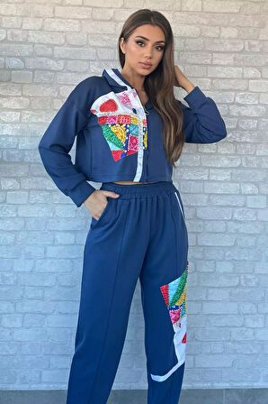 Dijital Baskılı Sweat Pantolon Eşofman Takımı