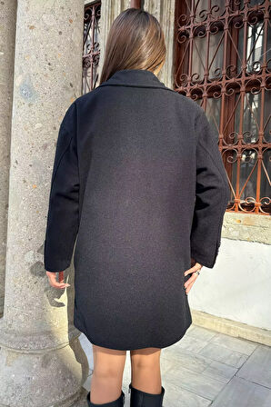 Kadın Astarlı Kaşe Kaban