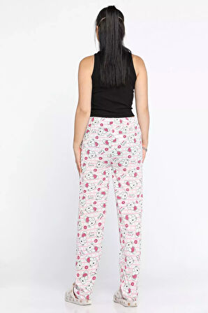 Kadın Beli Lastikli Desenli Pijama Altı