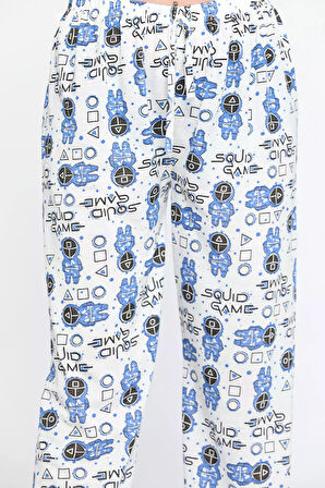 Kadın Beli Lastikli Desenli Pijama Altı