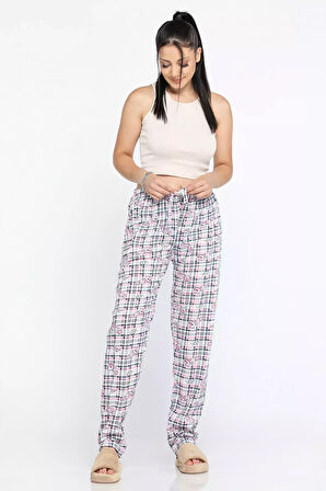 Kadın Beli Lastikli Desenli Pijama Altı